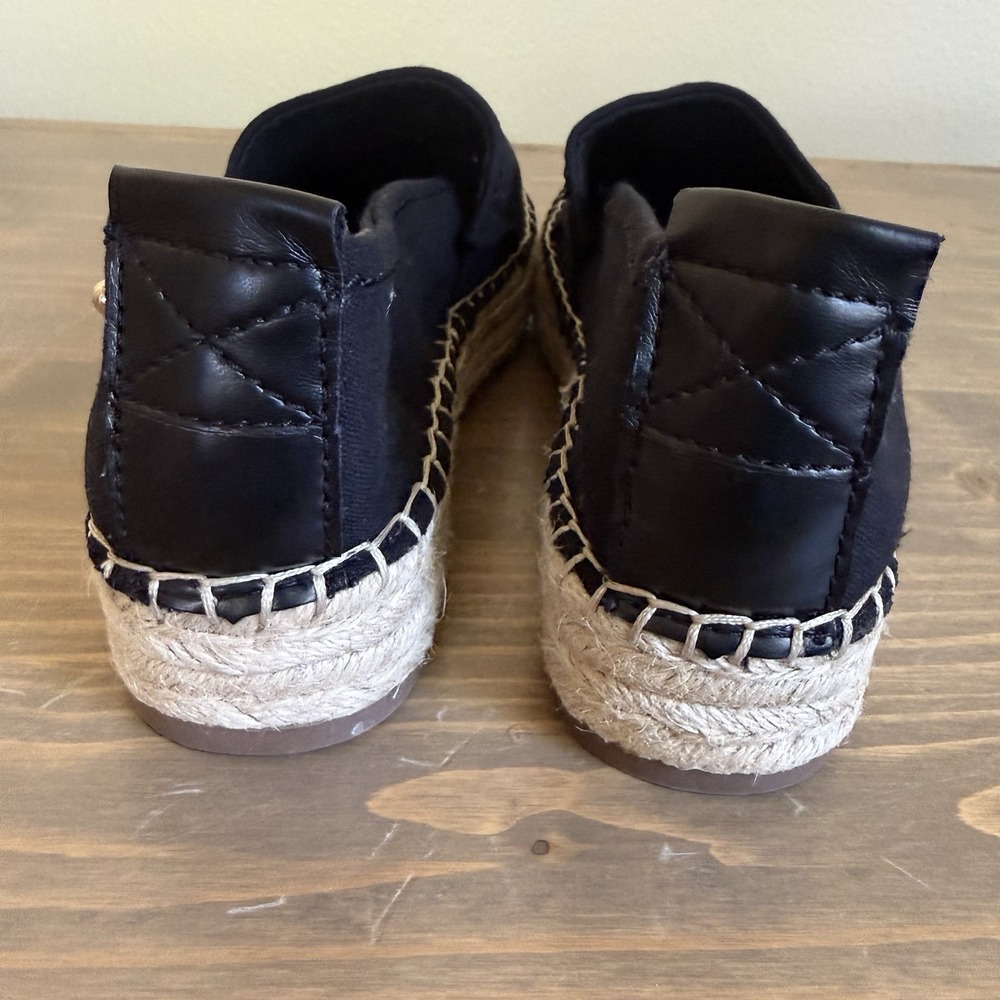Sam Edelman Womens 8.5 Black Tan Khloe Espadrille Platform Slip On Shoes - Picture 5 of 8